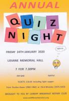 Annual Quiz Night 24th January 2020